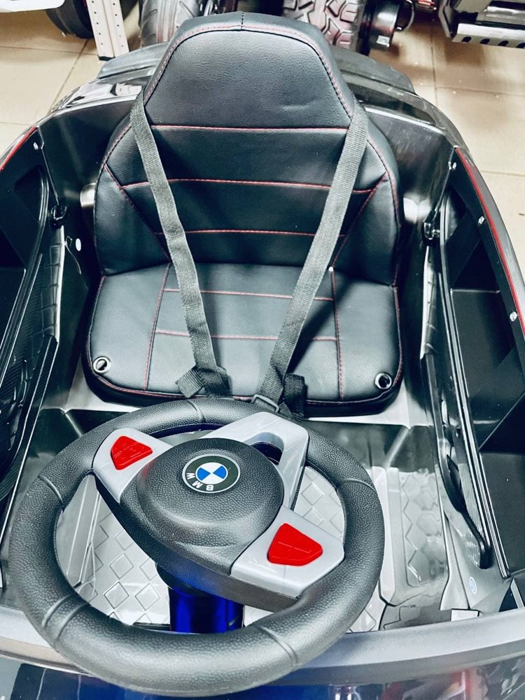 Детский электромобиль Electric Toys BMW Х6 LUX 4x4 (чёрный автокраска) 2021г - фото4