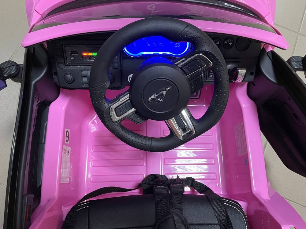 Детский электромобиль RiverToys Ford Mustang GT A222MP (розовый) лицензия - фото6