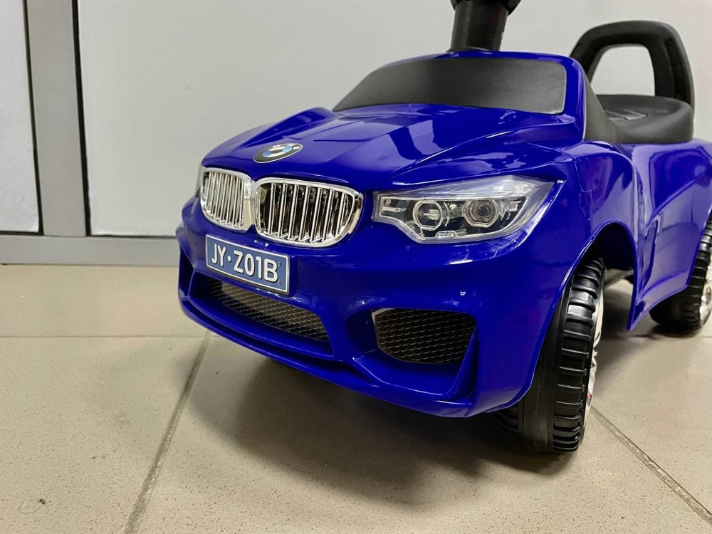 Детская машинка-каталка, толокар RiverToys BMW JY-Z01B (синий/черный) - фото5