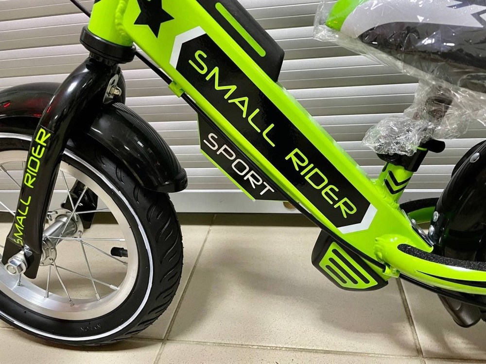 Детский беговел Small Rider Roadster Sport EVA (зеленый 2021) с двумя тормозами - фото4
