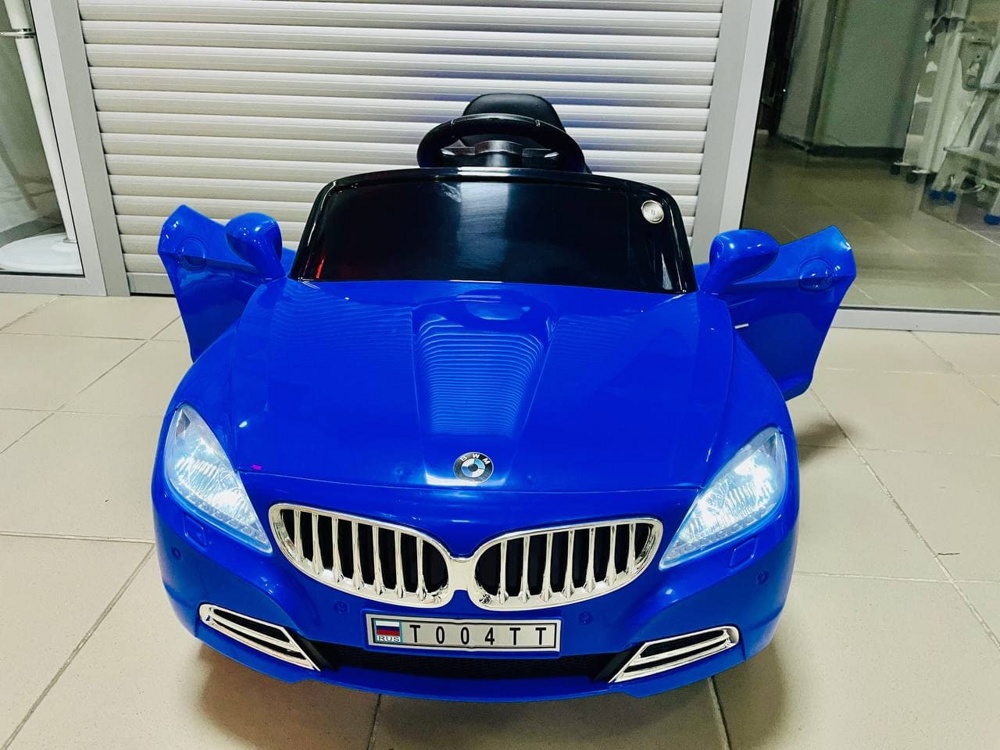Детский электромобиль RiverToys BMW T004TT (синий) - фото6