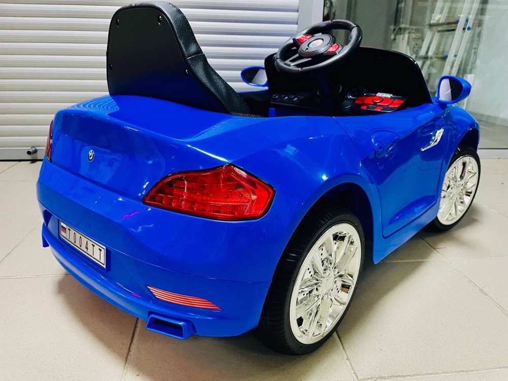 Детский электромобиль RiverToys BMW T004TT (синий) - фото4