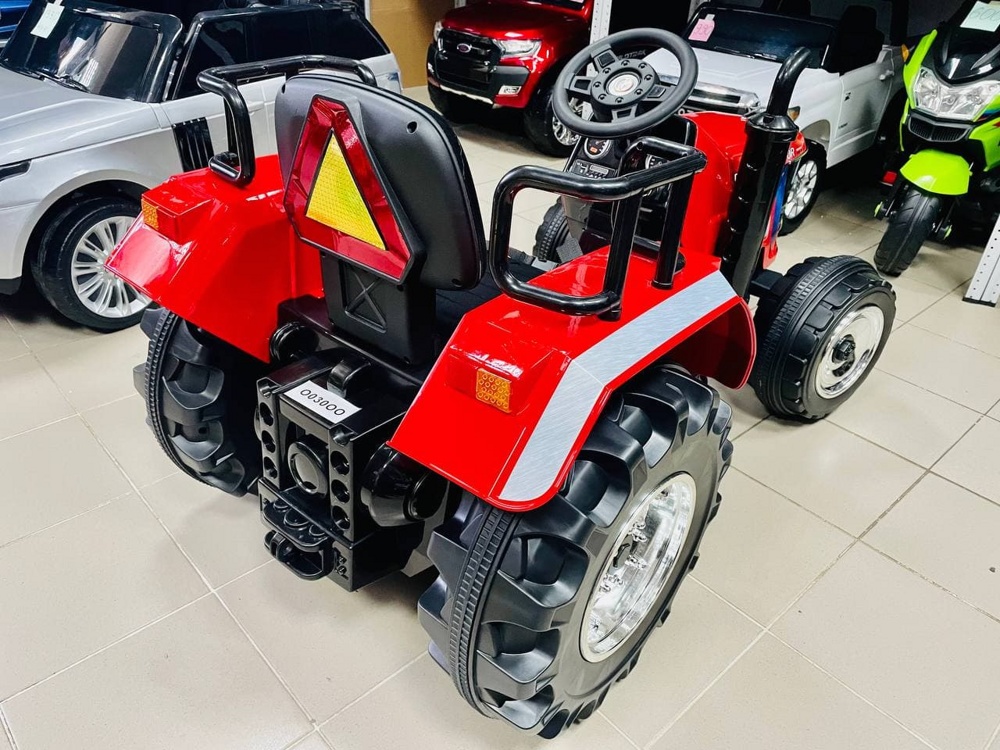 Детский электромобиль RiverToys трактор O030OO (красный) - фото3