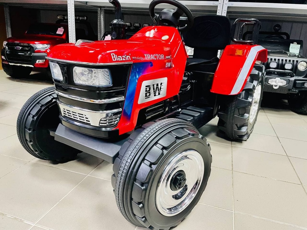 Детский электромобиль RiverToys трактор O030OO (красный) - фото6