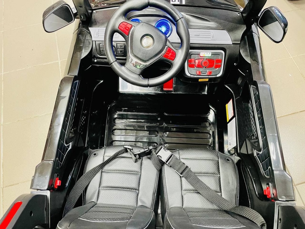 Двухместный детский электромобиль Electric Toys BMW X5 Lux 12V (черный) 2WD 2 а 10Ah арт.8088В с дугами - фото5