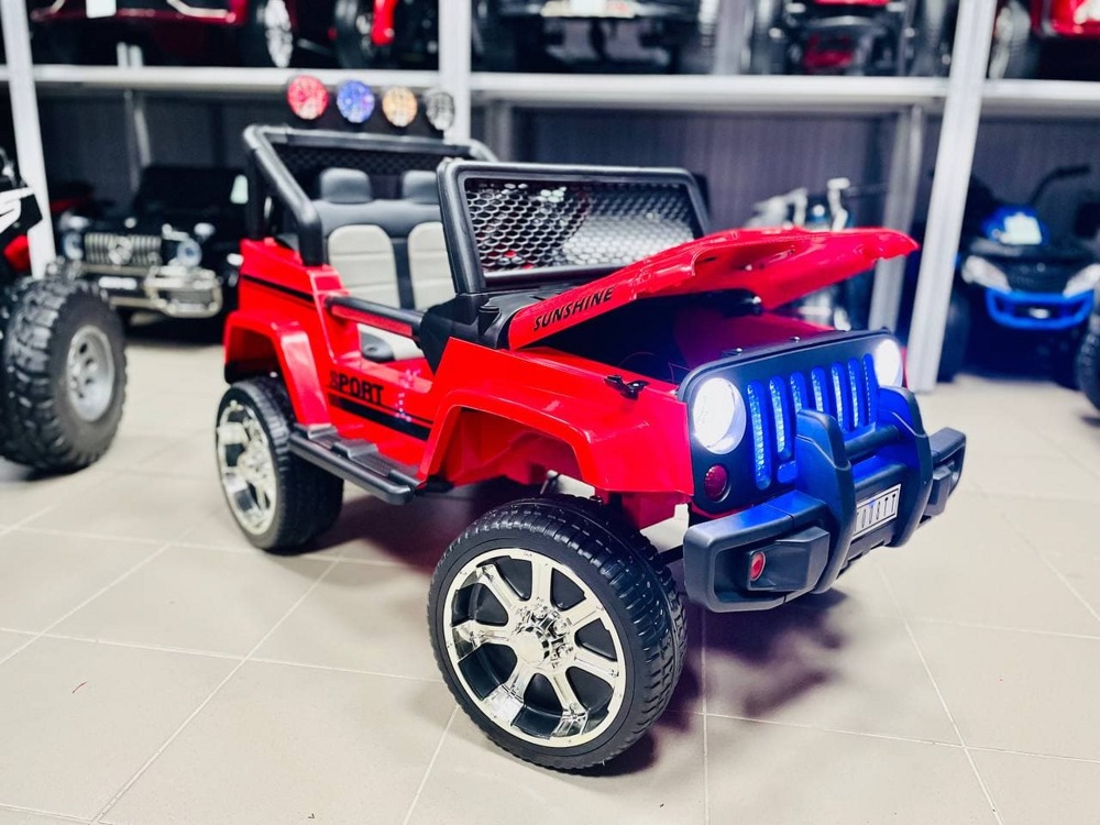 Детский электромобиль RiverToys Jeep T008TT (красный) - фото2