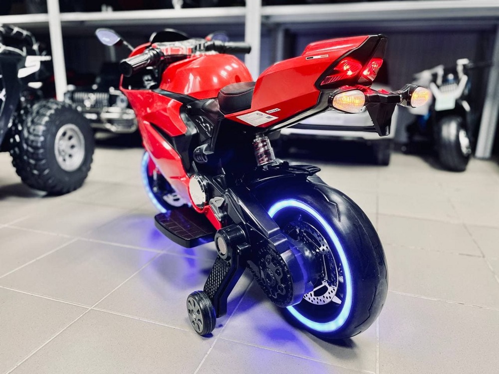 Детский электромобиль, мотоцикл RiverToys A001AA (красный) Ducati - фото4