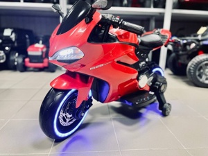 Детский электромобиль, мотоцикл RiverToys A001AA (красный) Ducati - фото