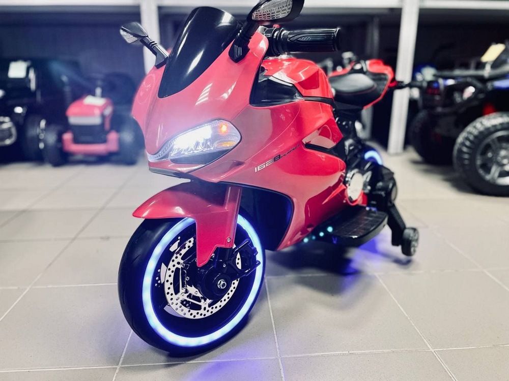 Детский электромобиль, мотоцикл RiverToys A001AA (красный) Ducati - фото2