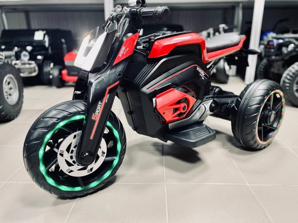 Детский электромобиль, мотоцикл RiverToys X222XX (красный) - фото2