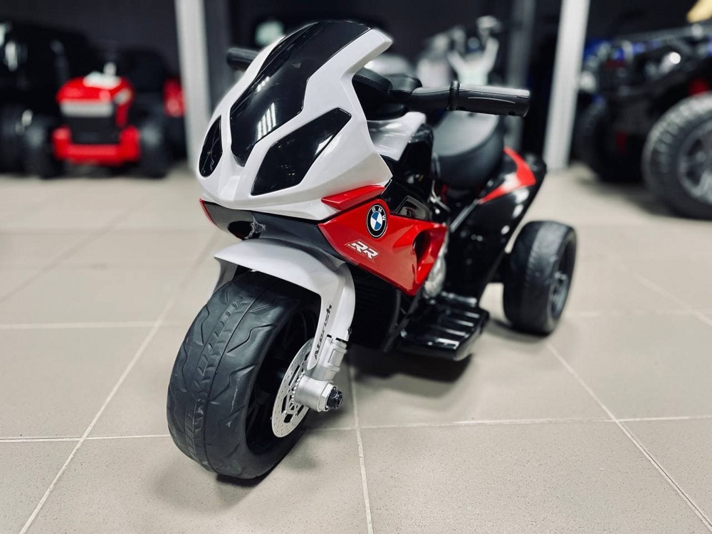 Детский электромобиль, мотоцикл RiverToys BMW S1000 RR JT5188 VIP (красный) - фото3