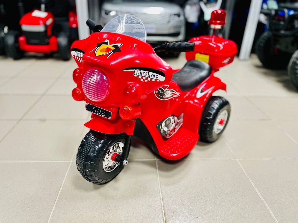 Детский электромобиль мотоцикл RiverToys Moto 998 (красный)