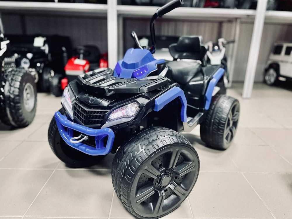 Детский квадроцикл Kid's Care ATV (черный/синий) электробагги - фото2