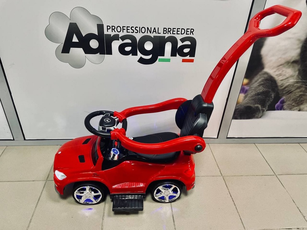 Детская машинка Каталка-качалка, толокар на аккумуляторе RiverToys Mercedes-Benz GL63 A888AA-H (красный/черный) Лицензия - фото4