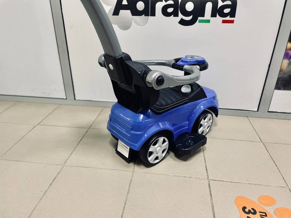 Детская машинка- Каталка Baby Care Sport car 614W New 2021 (синий) кожаное сиденье, резиновые колеса - фото5