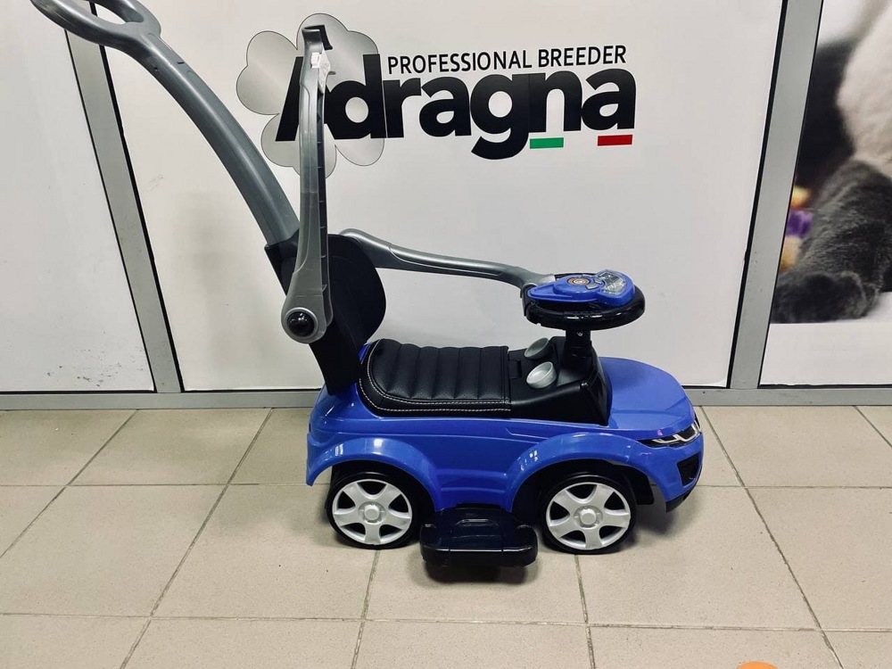Детская машинка- Каталка Baby Care Sport car 614W New 2021 (синий) кожаное сиденье, резиновые колеса - фото2