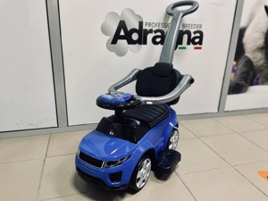 Детская машинка- Каталка Baby Care Sport car 614W New 2021 (синий) кожаное сиденье, резиновые колеса - фото