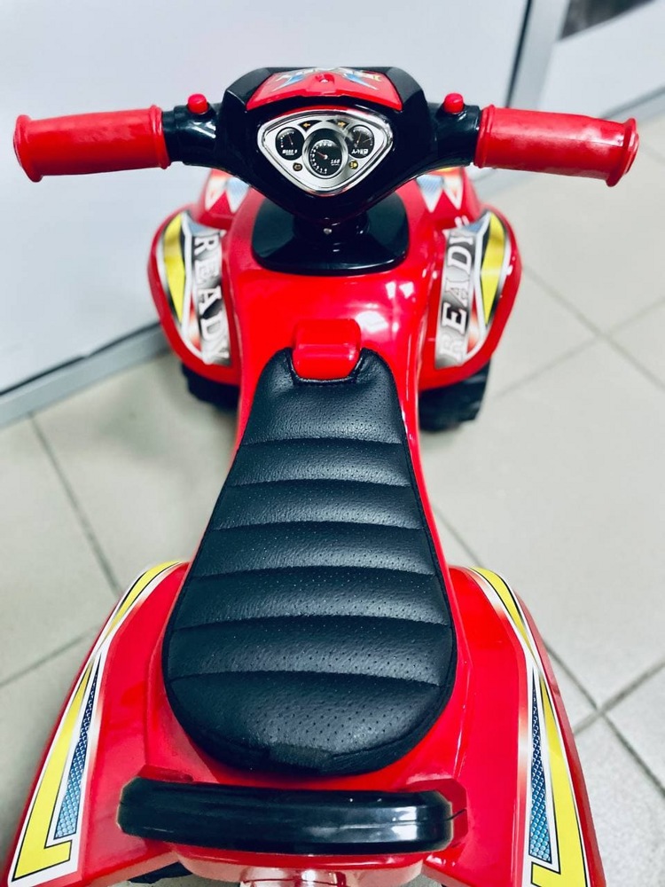 Детская машинка каталка Baby Care Super ATV 551 (красный) кожаное сиденье, звуковые эффекты - фото3