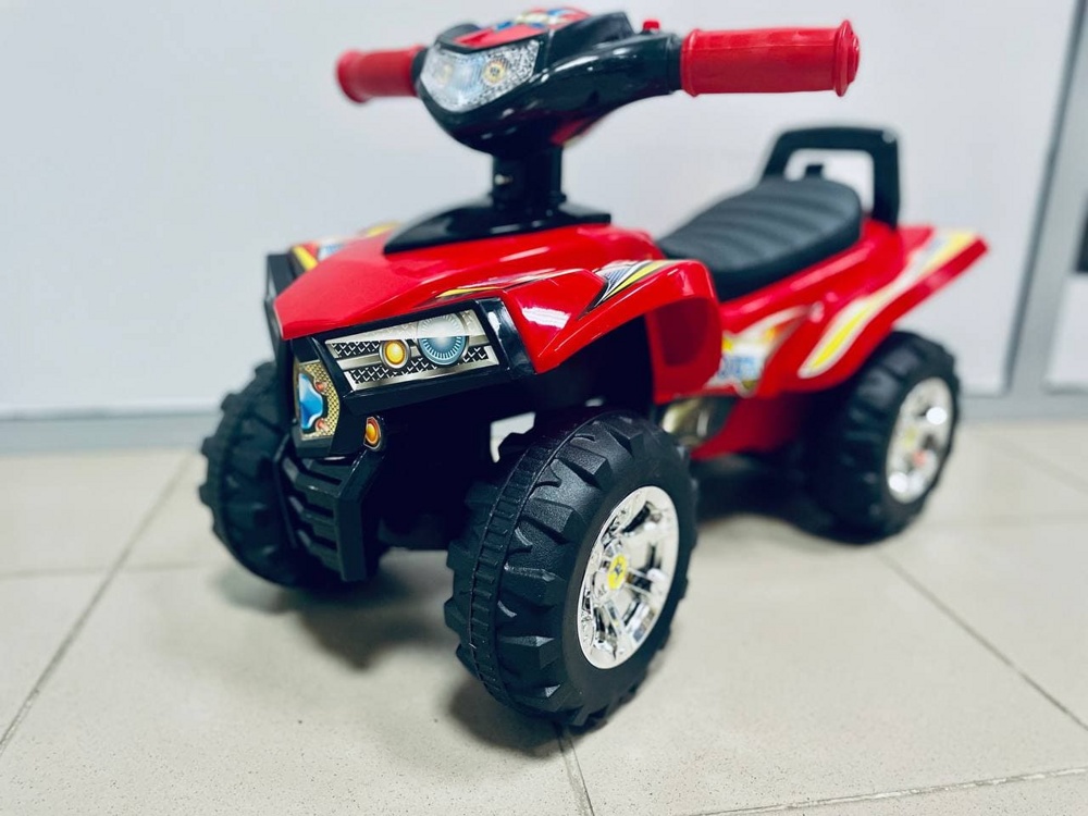 Детская машинка каталка Baby Care Super ATV Арт. 551 (красный) кожаное сиденье, звуковые эффекты - фото2