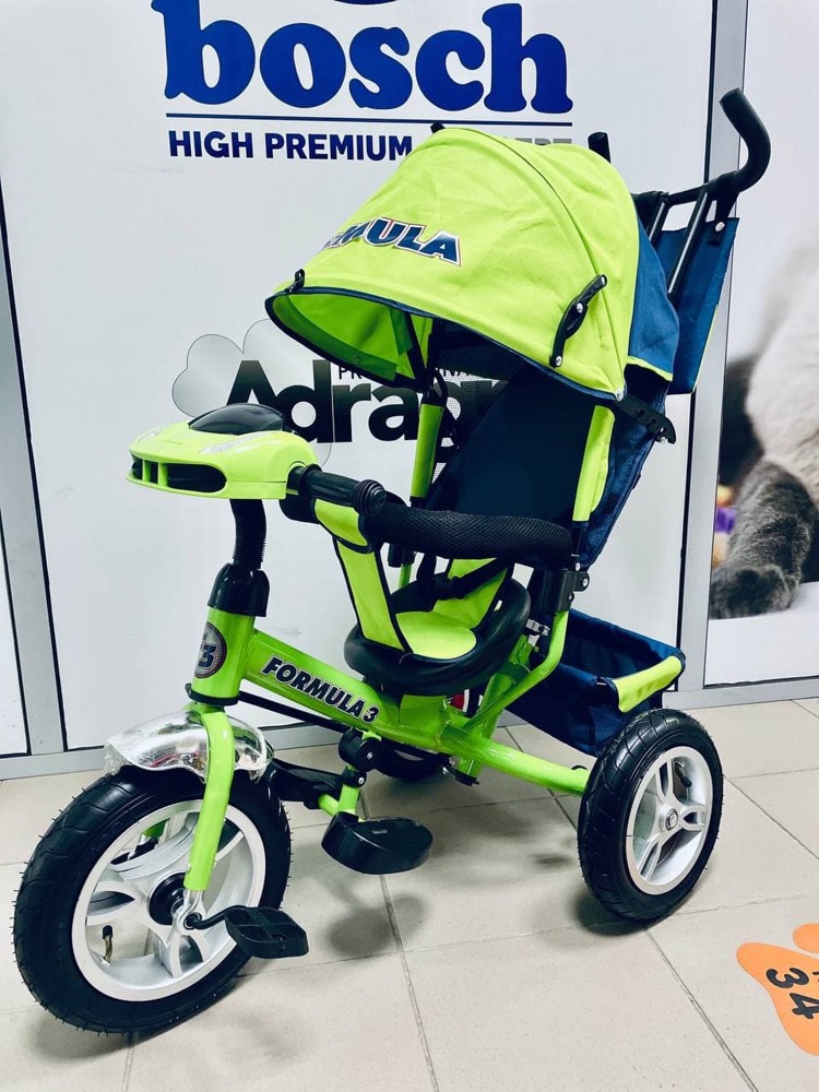 Трехколесный велосипед Trike Formula 3 FA3G 2019 (зеленый) New с фарой