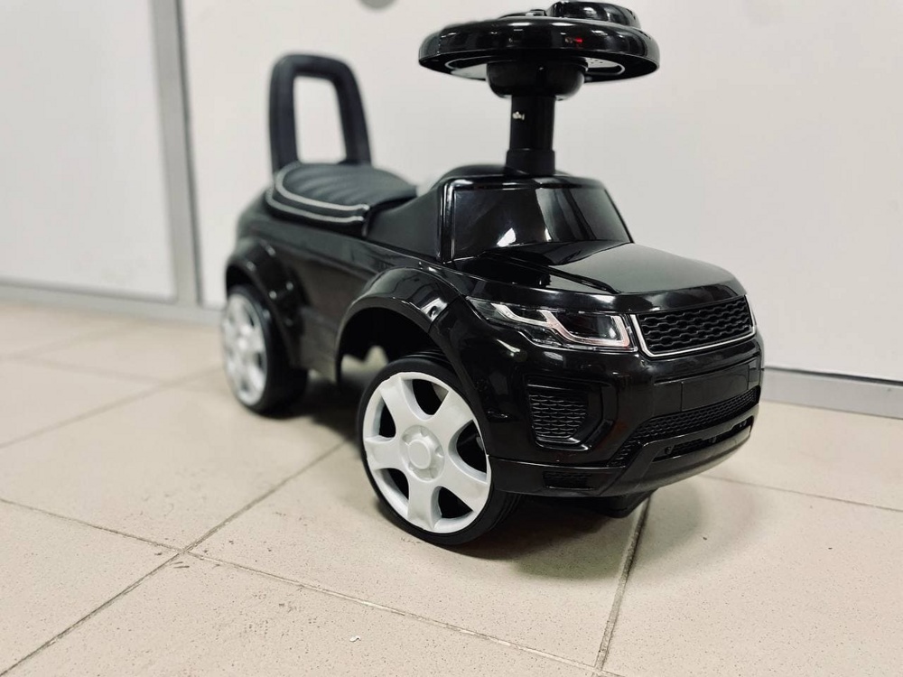 Детская машинка- Каталка Baby Care Sport car 613W New 2021 (черный) кожаное сиденье, резиновые колеса - фото2