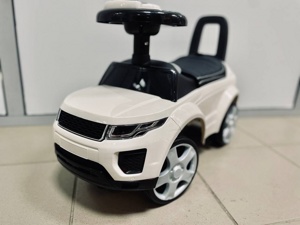 Детская машинка- Каталка Baby Care Sport car 613W New 2021 (белый) кожаное сиденье, резиновые колеса - фото