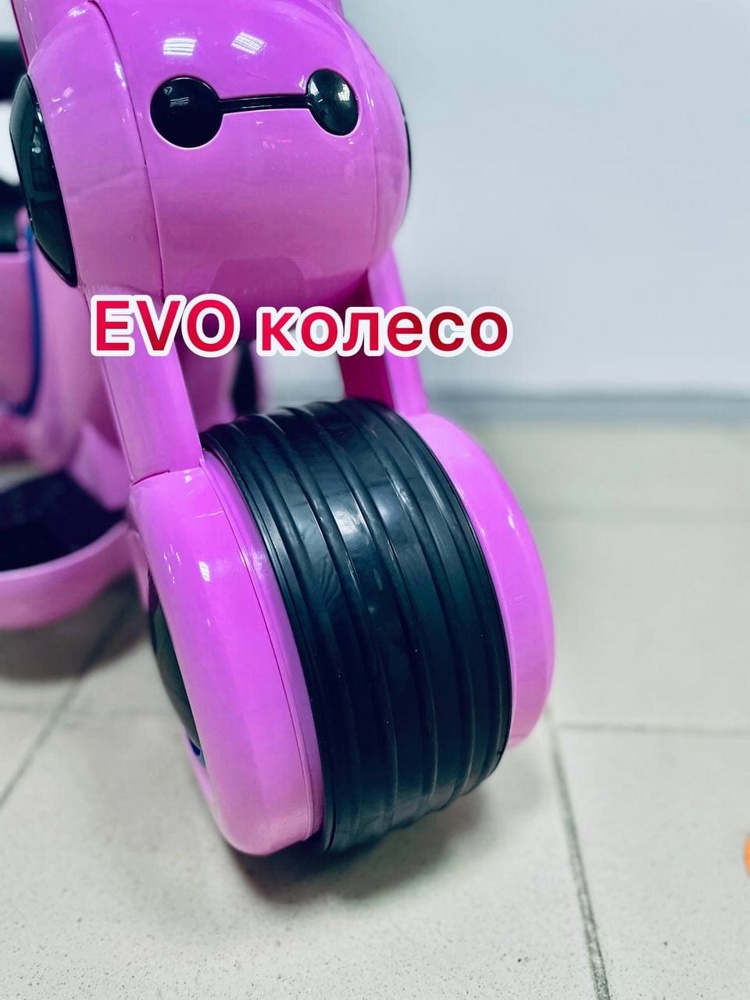 Детский электромобиль мотоцикл RiverToys HL300 (розовый) Z - фото5