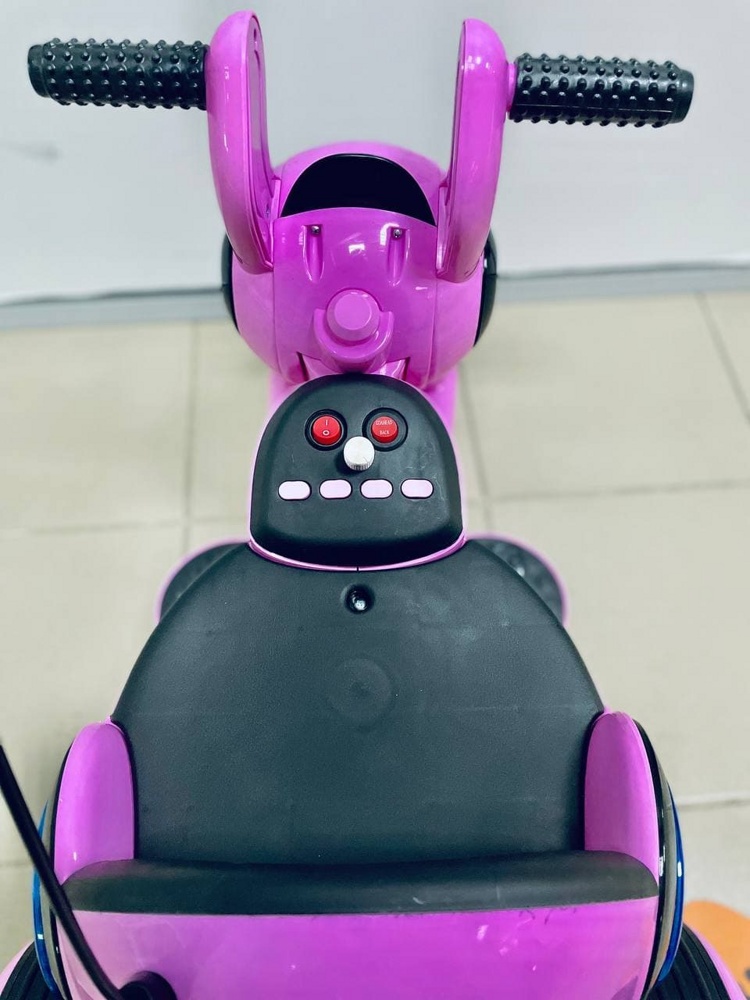 Детский электромобиль мотоцикл RiverToys HL300 (розовый) Z - фото4