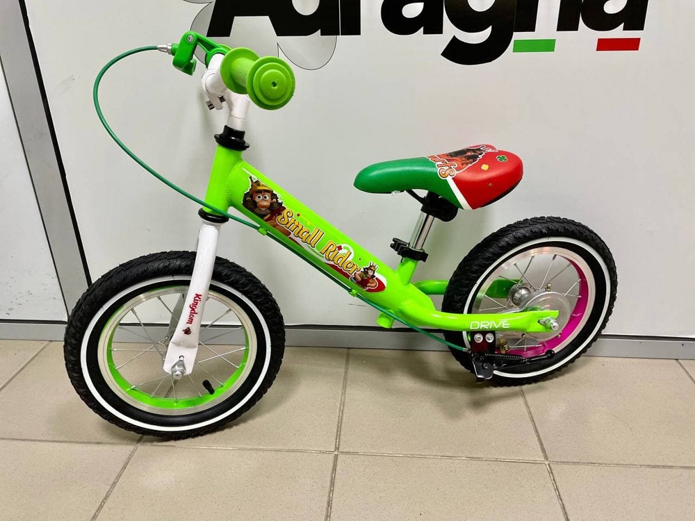 Детский беговел Small Rider Drive 3 AIR (зеленый) с ручным тормозом