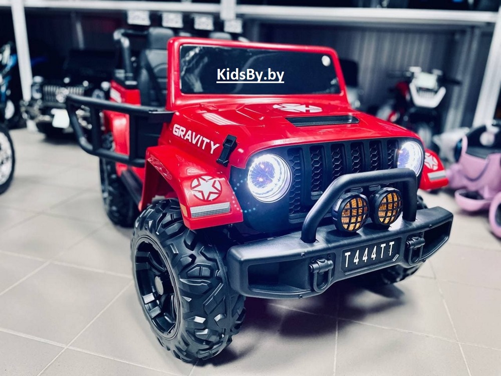 Детский электромобиль RiverToys T909TT (красный) Двухместный