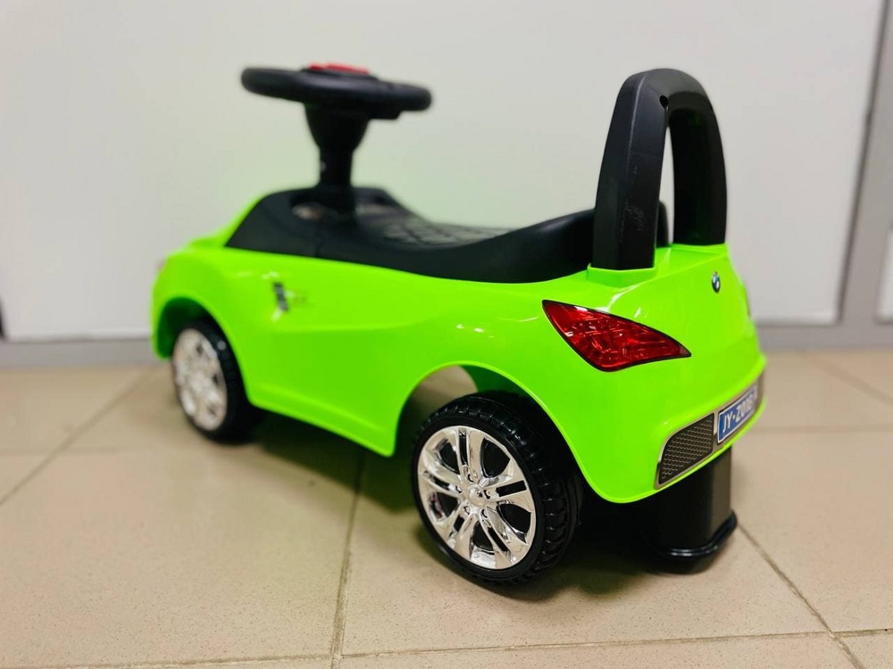 Детская машинка-каталка, толокар RiverToys BMW JY-Z01B (зеленый/черный) - фото6