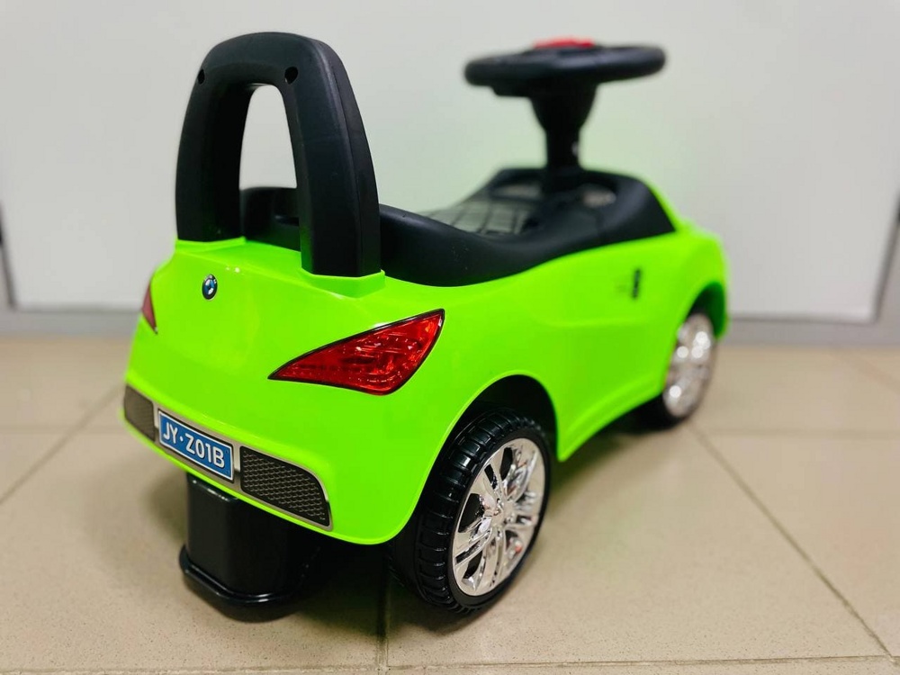 Детская машинка-каталка, толокар RiverToys BMW JY-Z01B (зеленый/черный) - фото5