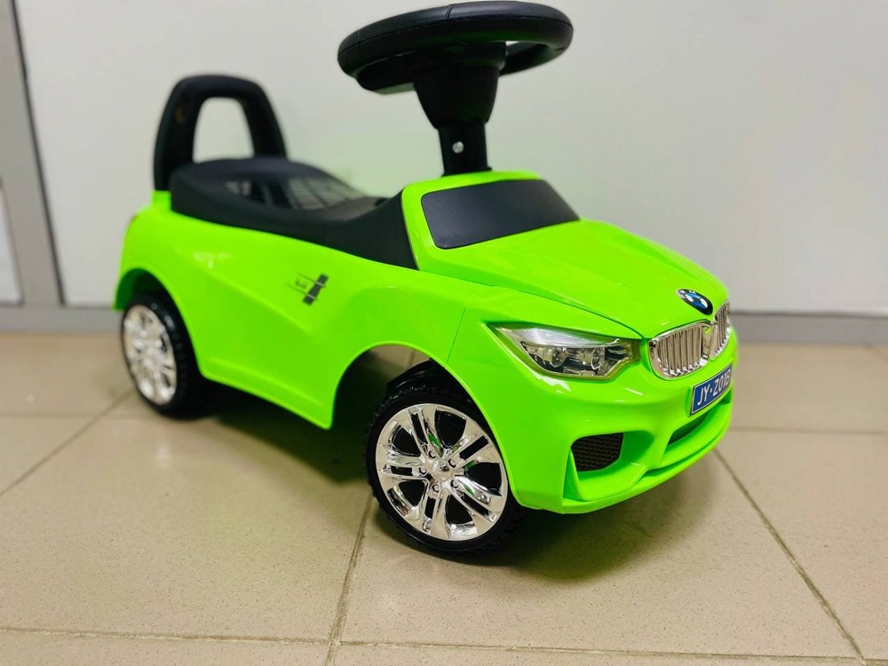 Детская машинка-каталка, толокар RiverToys BMW JY-Z01B (зеленый/черный) - фото2