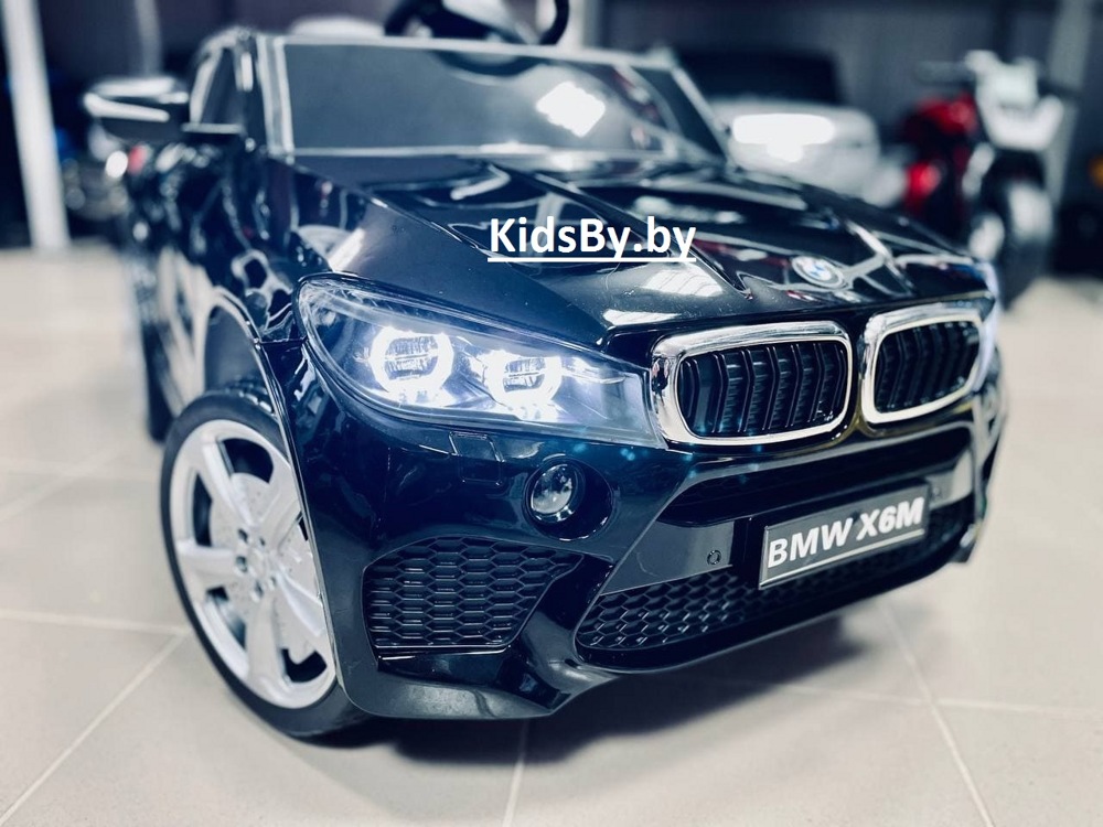 Детский электромобиль Electric Toys BMW Х6 LUX 4x4 (чёрный автокраска) 2021г - фото2