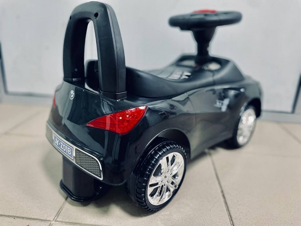 Детская машинка-каталка, толокар RiverToys BMW JY-Z01B (черный) - фото5