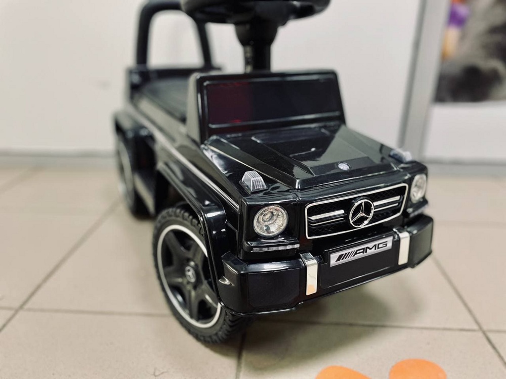 Детская машинка Каталка, толокар RiverToys Mercedes-Benz G63 JQ663 (черный) Лицензия - фото2