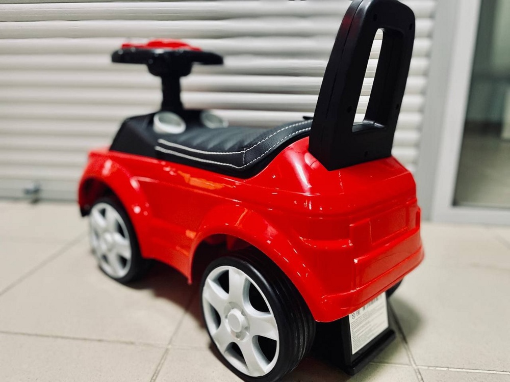 Детская машинка- Каталка Baby Care Sport car 613W New 2021 (красный) кожаное сиденье, резиновые колеса - фото6