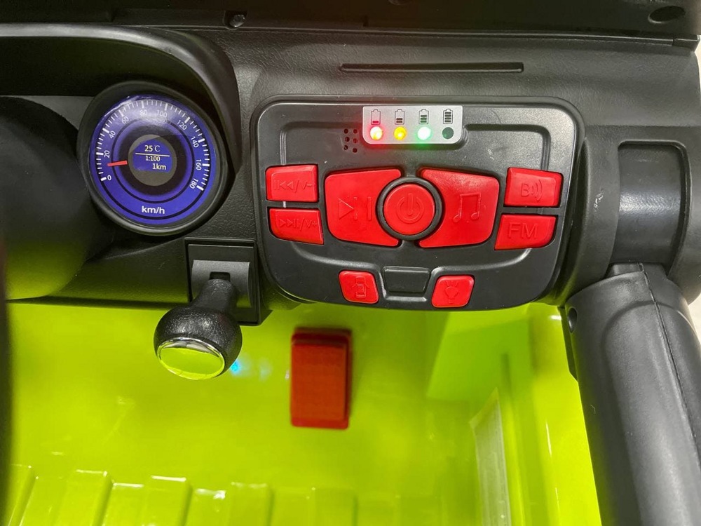 Детский электромобиль RiverToys Jeep T008TT (зеленый) - фото6