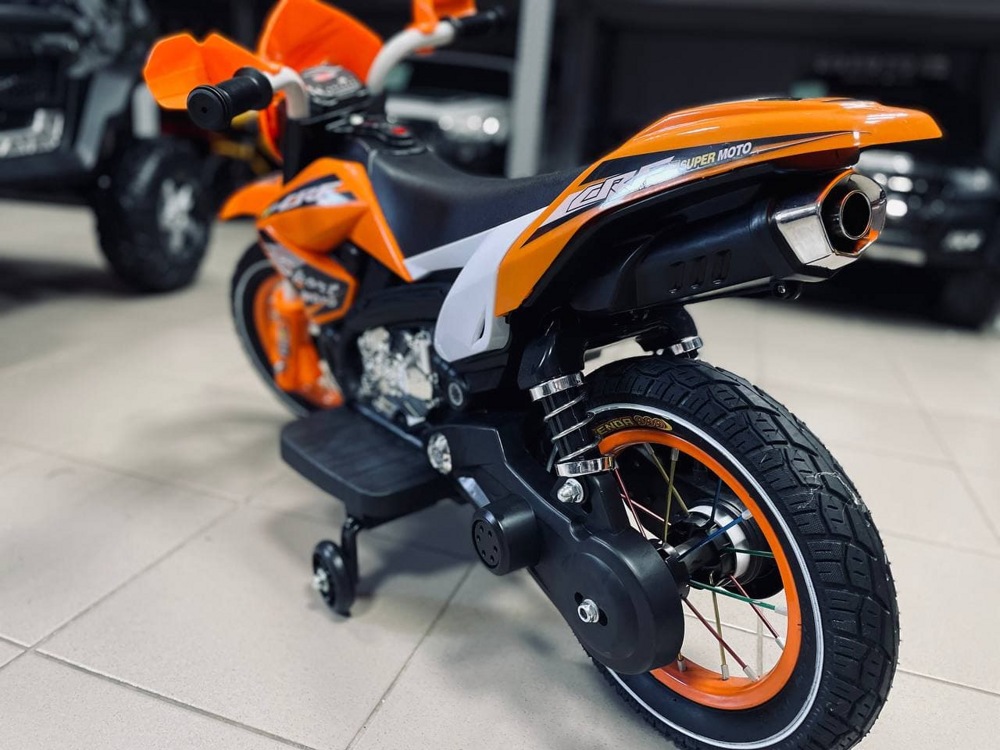 Детский электромобиль, мотоцикл Igro TD FB-6186 (оранжевый) OA - фото5