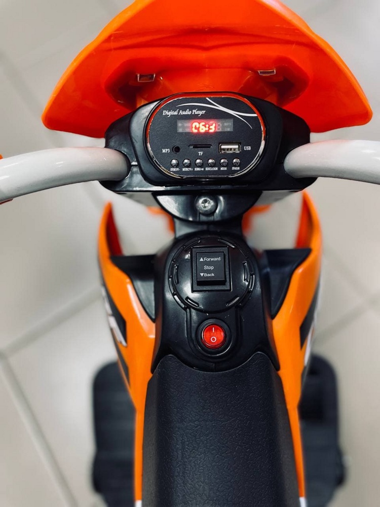 Детский электромобиль, мотоцикл Igro TD FB-6186 (оранжевый) OA - фото4