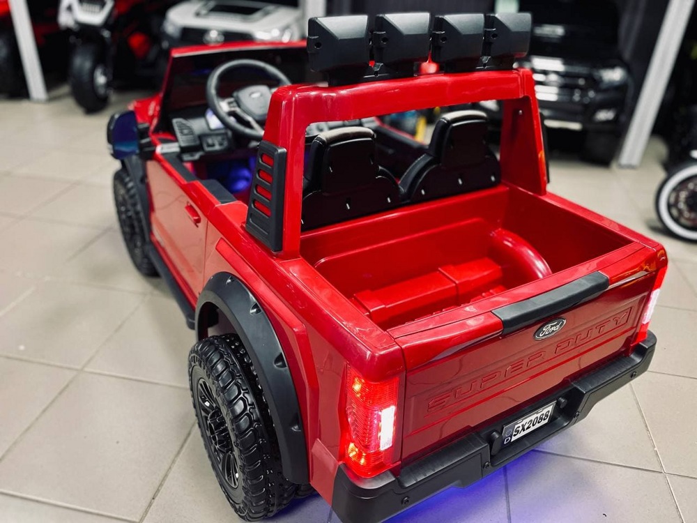 Детский электромобиль RiverToys Ford Super Duty A888MP (красный) Двухместный, полноприводный - фото6