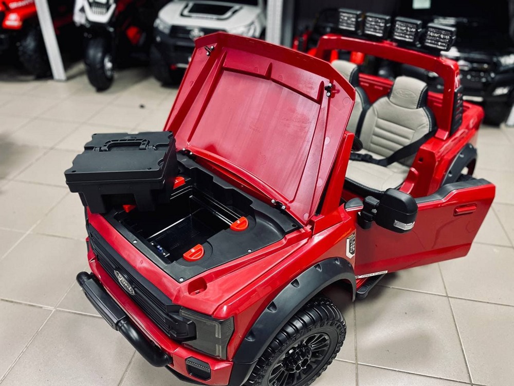 Детский электромобиль RiverToys Ford Super Duty A888MP (красный) Двухместный, полноприводный - фото3