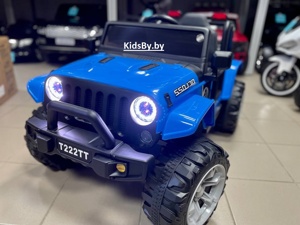 Детский электромобиль RiverToys T222TT 4WD (синий) Jeep Полноприводный - фото