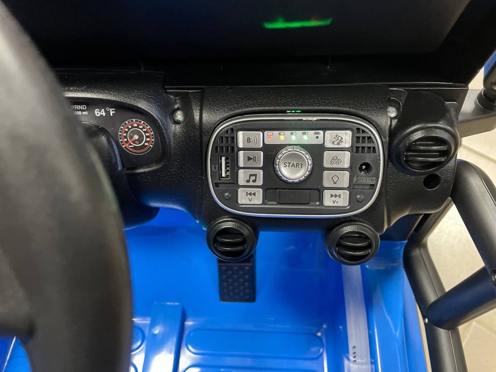 Детский электромобиль RiverToys T222TT (синий) Jeep - фото4