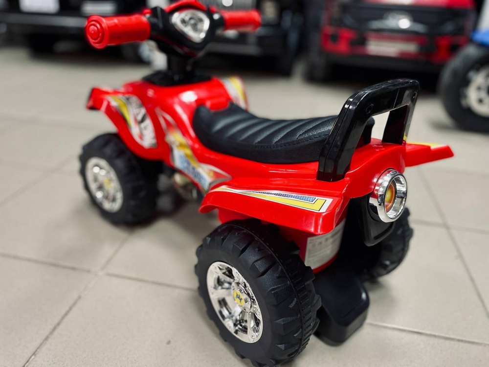 Детская машинка каталка Baby Care Super ATV 551 (красный) кожаное сиденье, звуковые эффекты - фото5