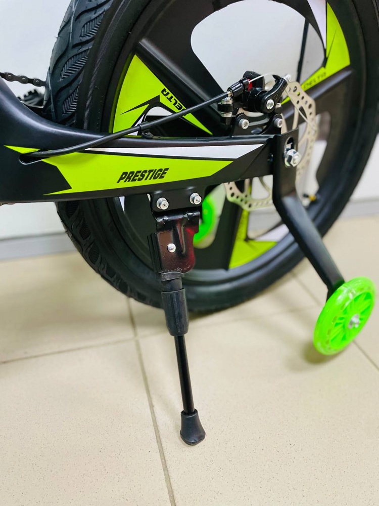 Детский велосипед Delta Prestige Maxx D 20 2022 (черный/зеленый, литые диски) магниевая рама, вилка и колеса - фото3