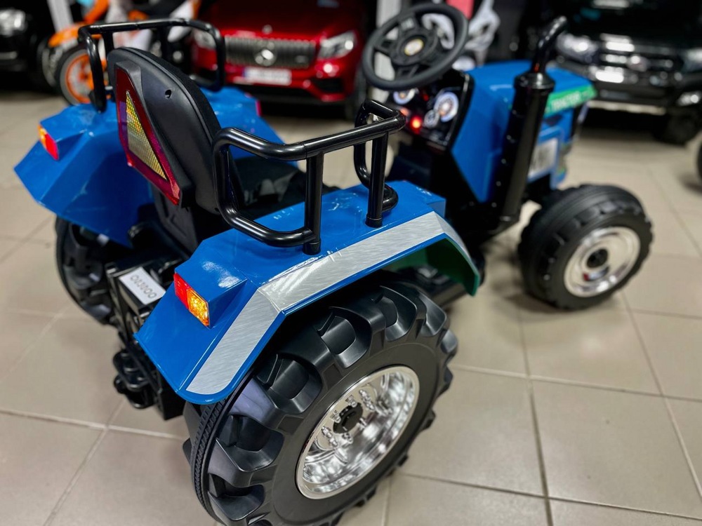 Детский электромобиль RiverToys трактор O030OO (синий) - фото2