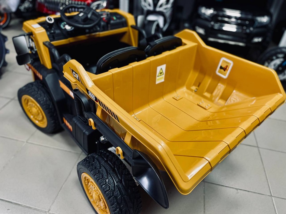 Детский электромобиль RiverToys C444CC (желтый) двухместный - фото5