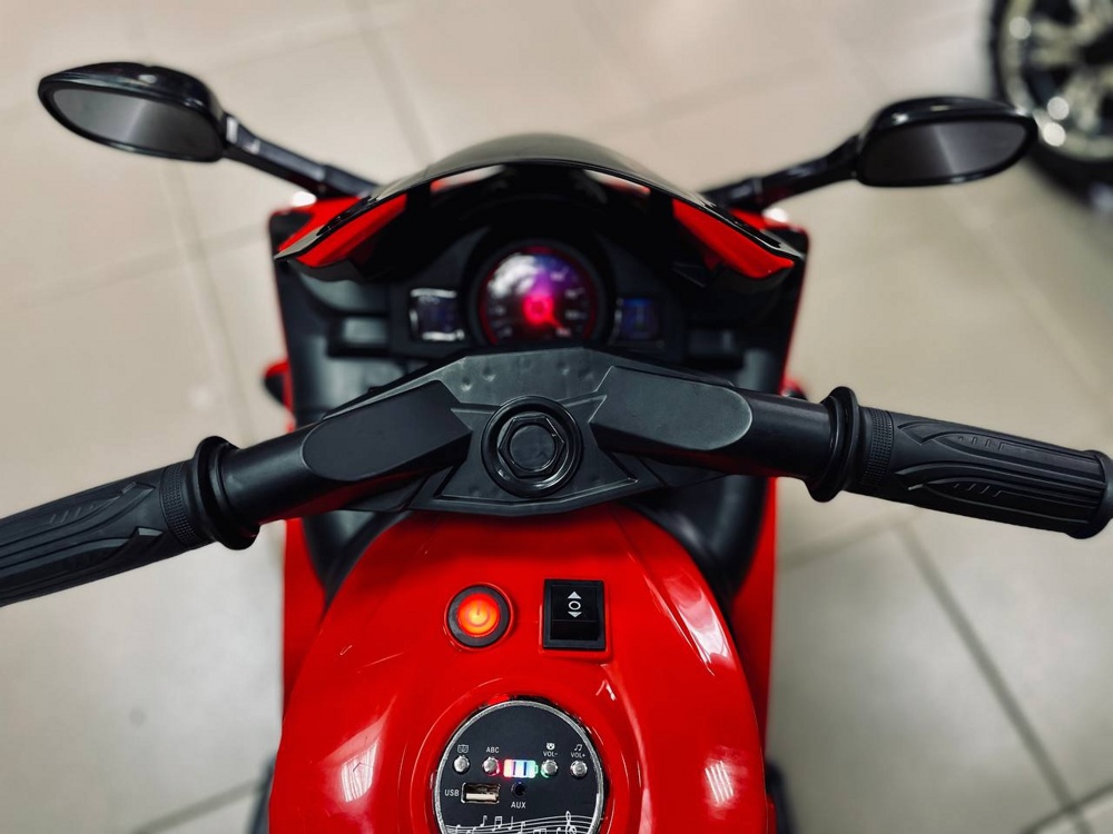 Детский электромобиль, мотоцикл Igro TD FLB-968T (красный) R - фото4