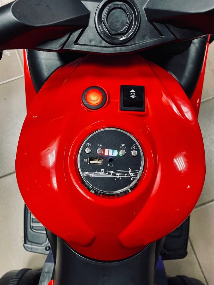 Детский электромобиль, мотоцикл Igro TD FLB-968T (красный) R - фото5
